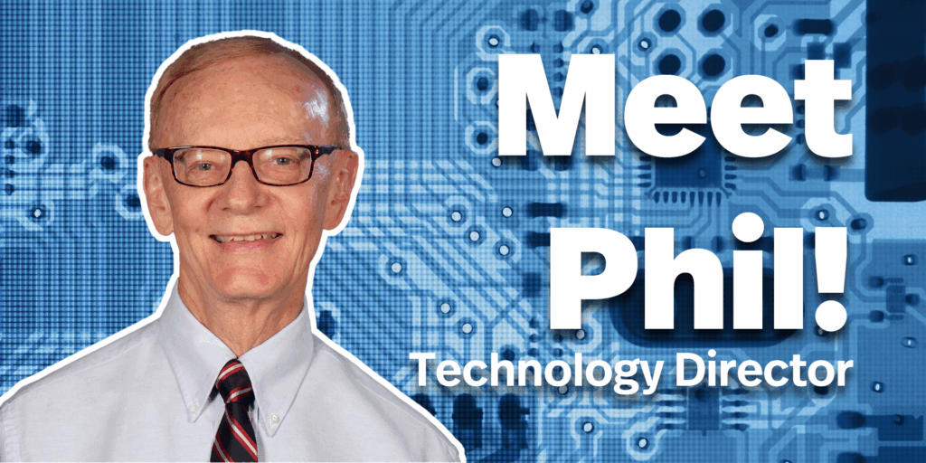 Text: Meet Phil! Technology Director