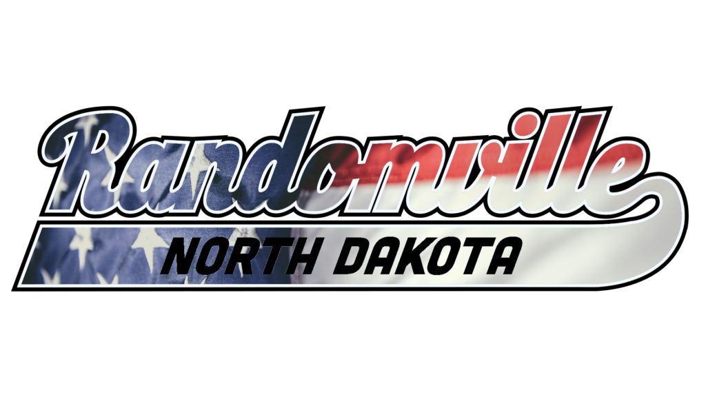 Randomville ND Logo with an American Flag